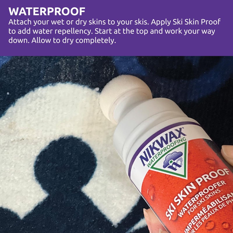 Nikwax Ski Skin Proof Waterproofing  Enhances Performance  Prevents Ice Build Up  Ski Care  Liquid Wax  Backcountry Skiing - Image 5
